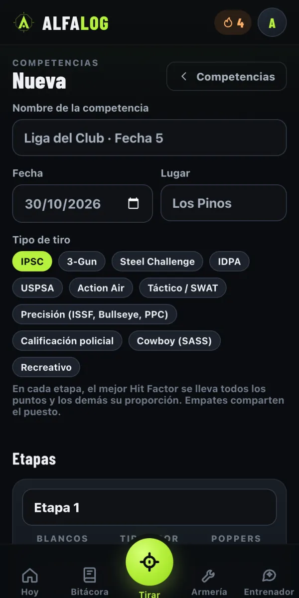 Arma la competencia: 11 tipos de tiro, sus etapas y sus tiradores.