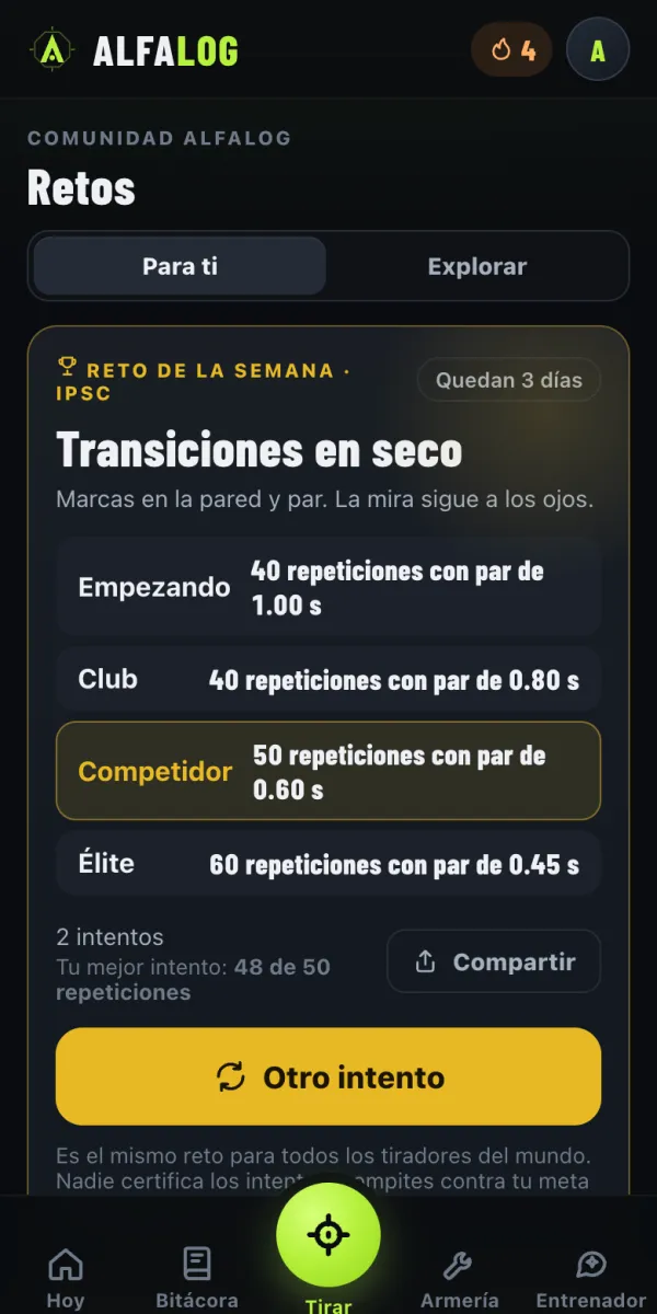 Un reto por semana para tu nivel, el mismo en todo el mundo.